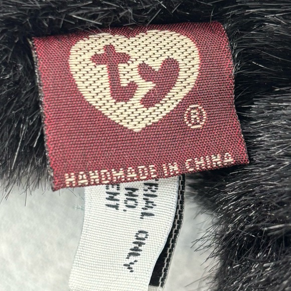 Ty 1993 Ivan Grin & Bear it 9” Bendable Black Bear Plush with Removable Outfit - Picture 7 of 9